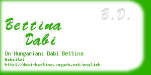 bettina dabi business card